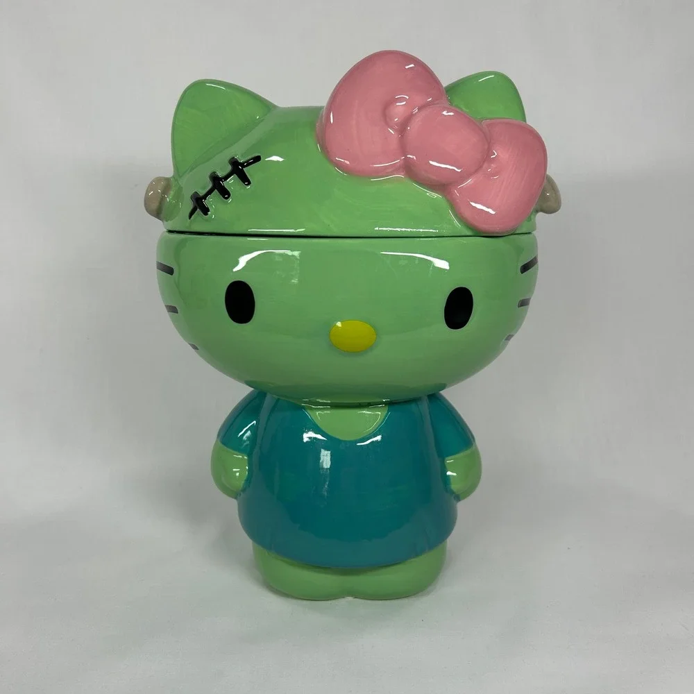 Hello Kitty Frankenstein Halloween Ceramic Cookie Jar Canister